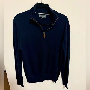 Bonobos Men's Dark Blue Zip-Up Sweater